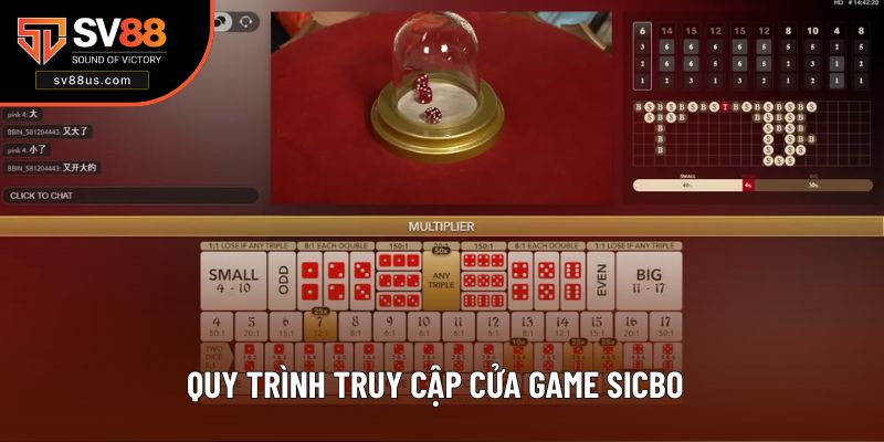 Các bước cá cược live sicbo SV88 chi tiết